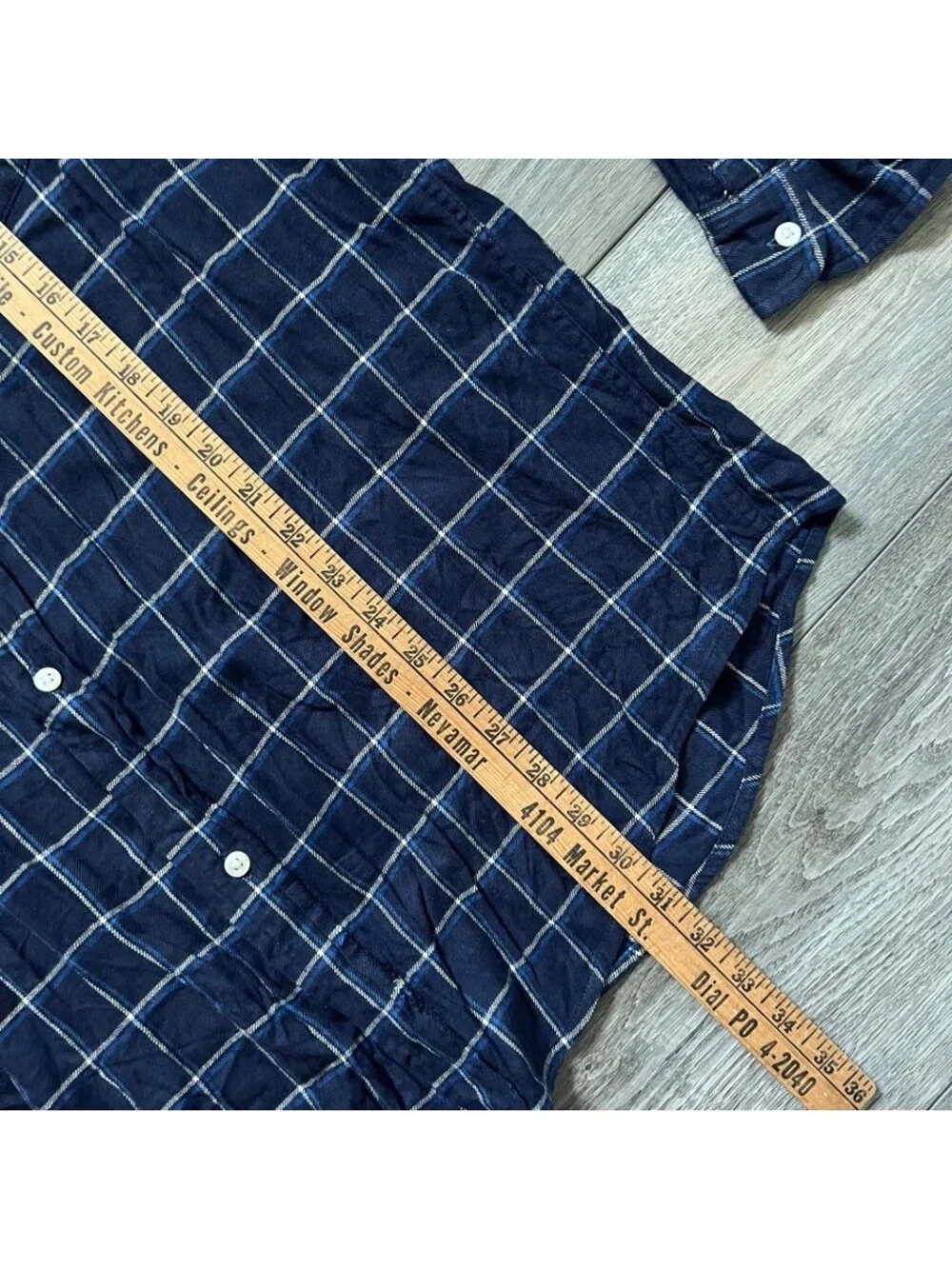 Polo Jeans Co Ralph Lauren Men's L Button-Up Shirt Flannel Plaid Shirt Rayon